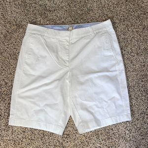 J. Crew. Size 12. White shorts. Washed but never worn.